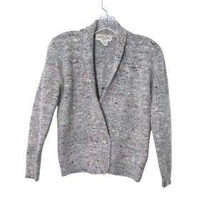 Vtg Angora Wool Cropped Cardigan Small‎ Y2K Coquette Soft Girl 90s Shawl Collar